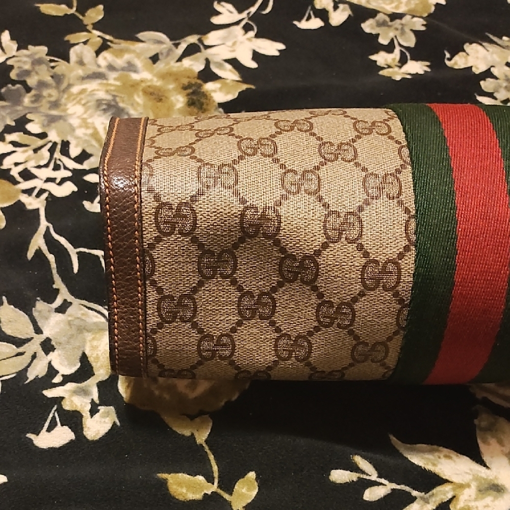 Vintage Gucci Sherry Line Beige and Brown GG Monogram Clutch - Picture 4 of 15